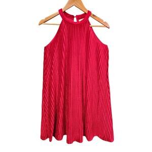 GB Girls Crushed Velvet Mini Dress Red Size XL